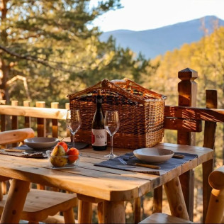 Séjour Insolite : Nuit dans une Cabane avec Petit-déjeuner et Spa Privatif à Alpinest (Serres, Hautes-Alpes - 05)