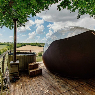 Séjour en Logement Insolite : Nuit dans une Bulle avec Jacuzzi Privatif aux Bulles Perchées de Lartigue (Margouet-Meymes, Occitanie- 32)